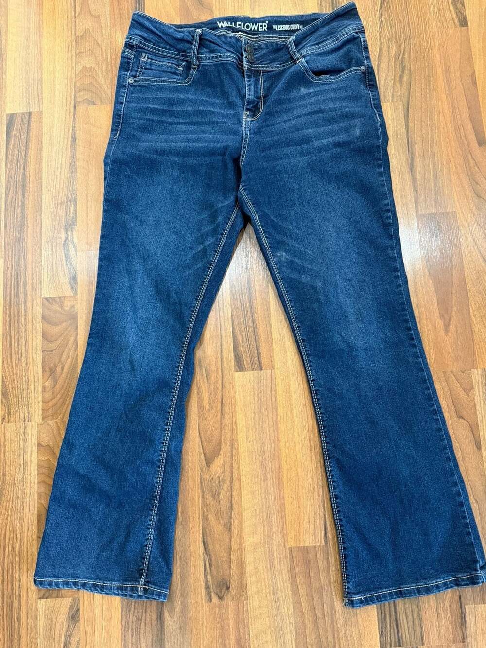 WallFlower The Luscious Curvy Fit Jeans Size 13 Short Dark Wash